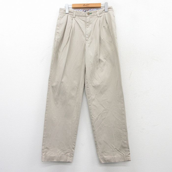 【50%OFF】トミーヒルフィガー パンツ ワンポイント ベージュ W31 | 古着