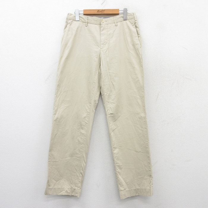 【50%OFF】W31★古着 ラルフローレン Ralph Lauren ブランド パンツ メンズ 90年代 90s コットン ベージュ カーキ 25jul09 中古 ボトムス ロング
