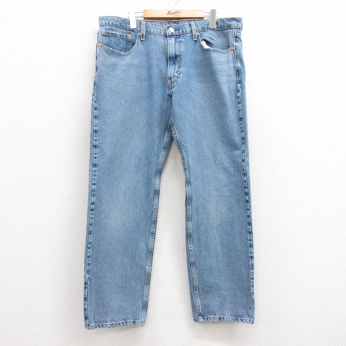 W37★古着 リーバイス Levis 502 ジーンズ メンズ 紺 ネイビー デニム 25jul10 中古 ボトムス ジーパン Gパン ロング パンツ