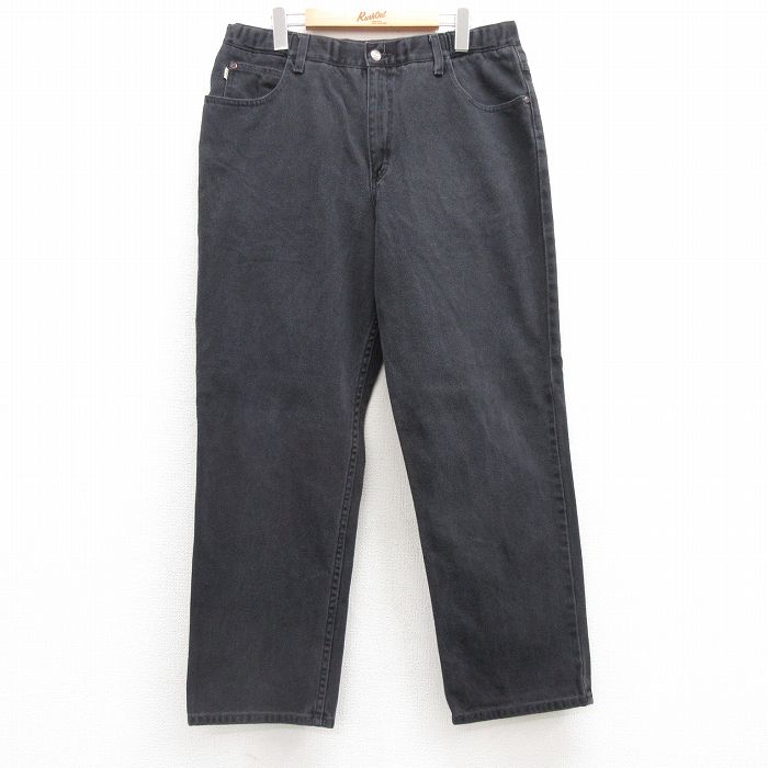 W36★古着 エルエルビーン LLBEAN ジーンズ メンズ 00年代 00s コットン 黒 ブラック デニム 【spe】 25jul10 中古 ボトムス ジーパン Gパン ロング パンツ
