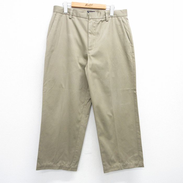 W36★古着 ドッカーズ パンツ メンズ コットン ベージュ カーキ 25jul10 中古 ボトムス ロング