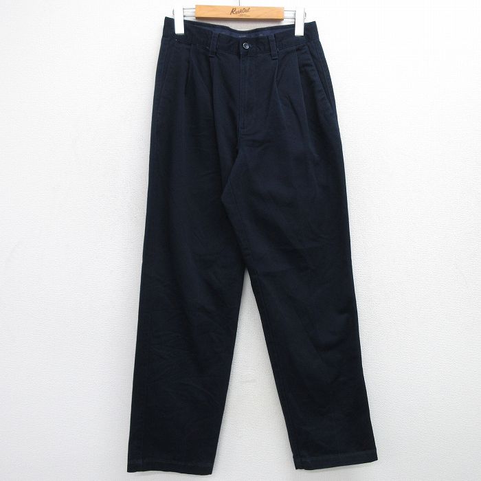 【20%OFF】W29古着 ドッカーズ パンツ メンズ コットン 紺 ネイビー 25jul10 中古 ボトムス ロング