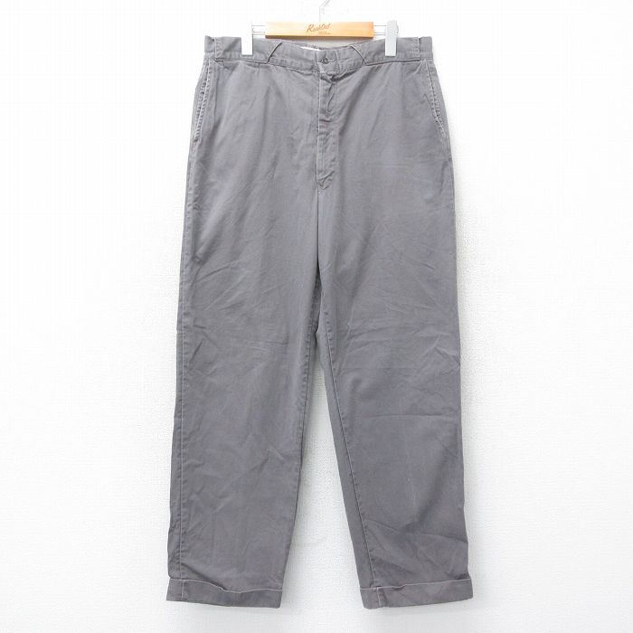 W34★古着 ビッグヤンク ビンテージ ワーク パンツ メンズ 60年代 60s グレー 【spe】 25jul10 中古 ボトムス ロング