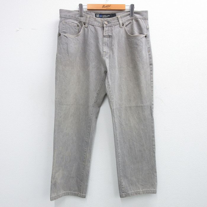 W37★古着 マリテフランソワジルボー ジーンズ メンズ コットン グレー デニム 【spe】 25jul10 中古 ボトムス ジーパン Gパン ロング パンツ