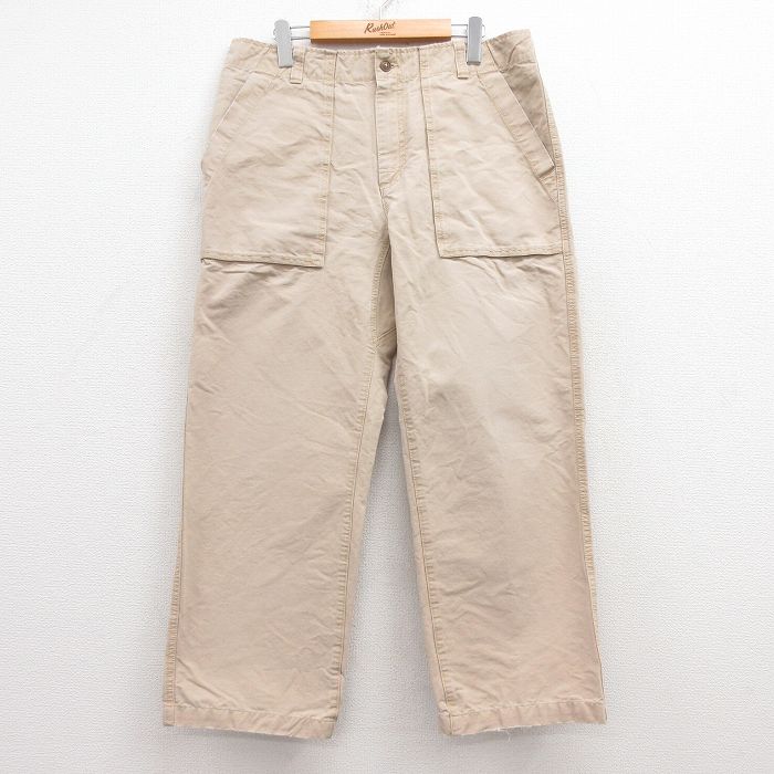 W36★古着 エルエルビーン LLBEAN ベイカー パンツ メンズ 00年代 00s コットン ベージュ カーキ 【spe】 25jul10 中古 ボトムス ロング