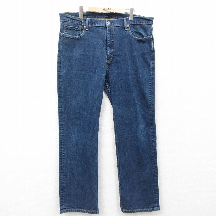 W40★古着 リーバイス Levis 514 ジーンズ メンズ 大きいサイズ 紺 ネイビー デニム 25jul11 中古 ボトムス ジーパン Gパン ロング パンツ