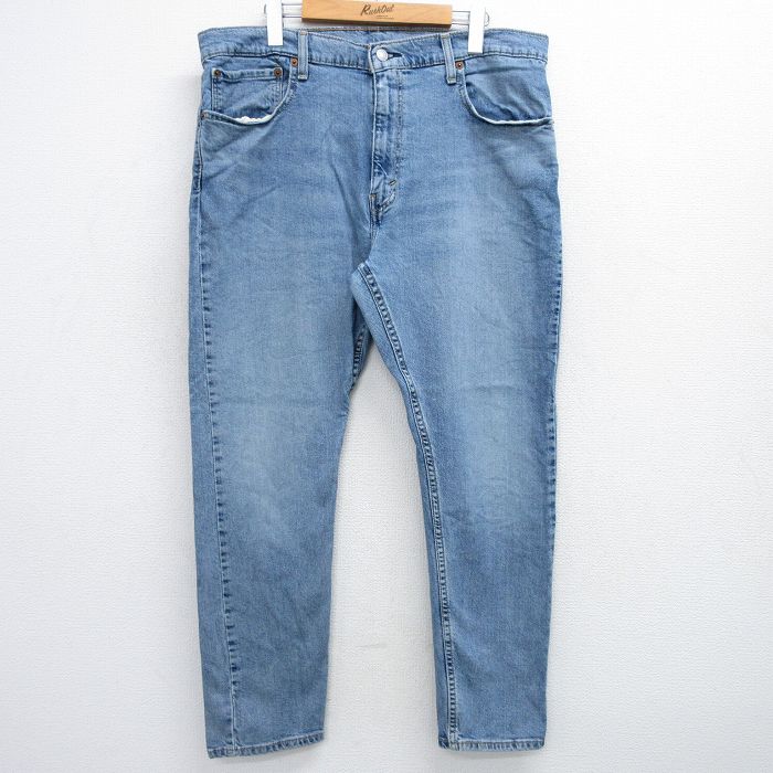 W38★古着 リーバイス Levis 512 ジーンズ メンズ ヒゲ 紺 ネイビー デニム 25jul11 中古 ボトムス ジーパン Gパン ロング パンツ