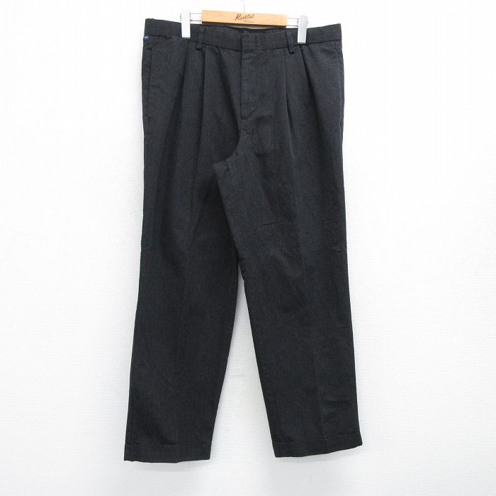 W36★古着 ドッカーズ スラックス パンツ メンズ 黒 ブラック 25jul11 中古 ボトムス ロング
