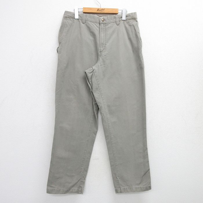 W34★古着 コロンビア COLUMBIA パンツ メンズ 00年代 00s ダック地 コットン グレー 25jul16 中古 ボトムス ロング