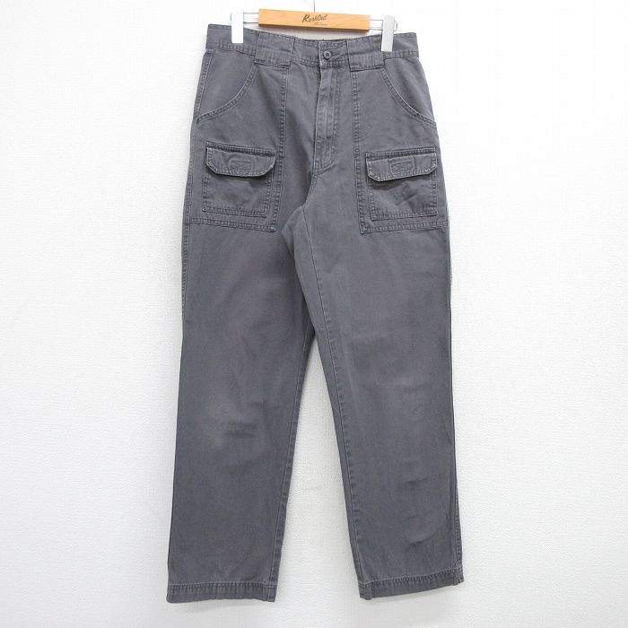 W30★古着 カベラス ブッシュ パンツ メンズ ダック地 コットン 濃グレー 25jul16 中古 ボトムス ロング