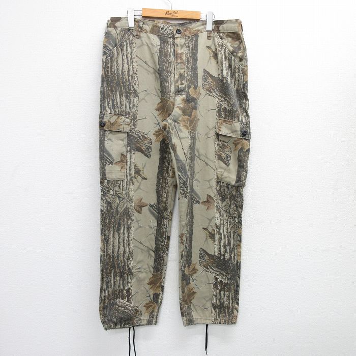 W38★古着 リバティ カーゴ パンツ メンズ 90年代 90s リアルツリー 茶他 ブラウン 25jul17 中古 ボトムス ロング