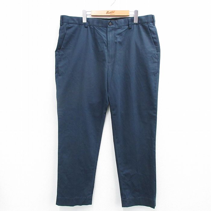W40★古着 ブルックスブラザーズ BROOKS BROTHERS ブランド パンツ メンズ 大きいサイズ 濃紺系 ネイビー 25jul18 中古 ボトムス ロング