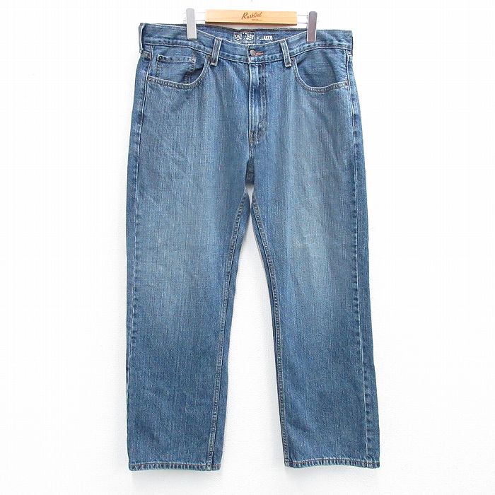 W36★古着 リーバイス Levis ジーンズ メンズ コットン 紺 ネイビー デニム 25jul18 中古 ボトムス ジーパン Gパン ロング パンツ