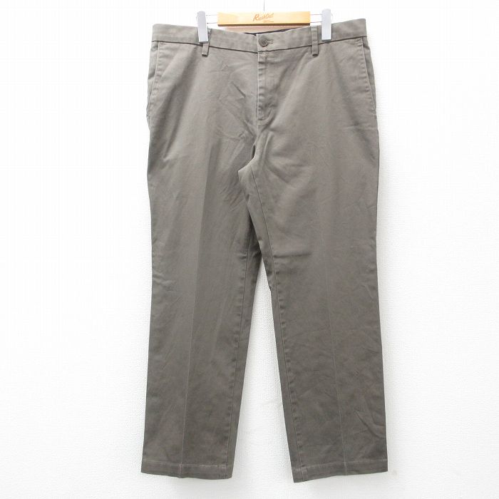 【50%OFF】W36★古着 ドッカーズ パンツ メンズ 濃ベージュ カーキ 25jul18 中古 ボトムス ロング