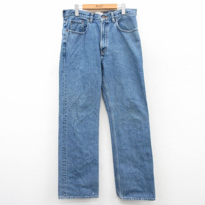 【50%OFF】W34★古着 ギャップ GAP ジーンズ メンズ 90年代 90s コットン USA製 紺 ネイビー デニム 【spe】 25jul18 中古 ボトムス ジーパン Gパン ロング パンツ