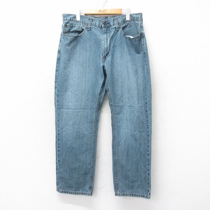 W36★古着 リーバイス Levis 559 ジーンズ メンズ コットン 紺 ネイビー デニム 25jul24 中古 ボトムス ジーパン Gパン ロング パンツ