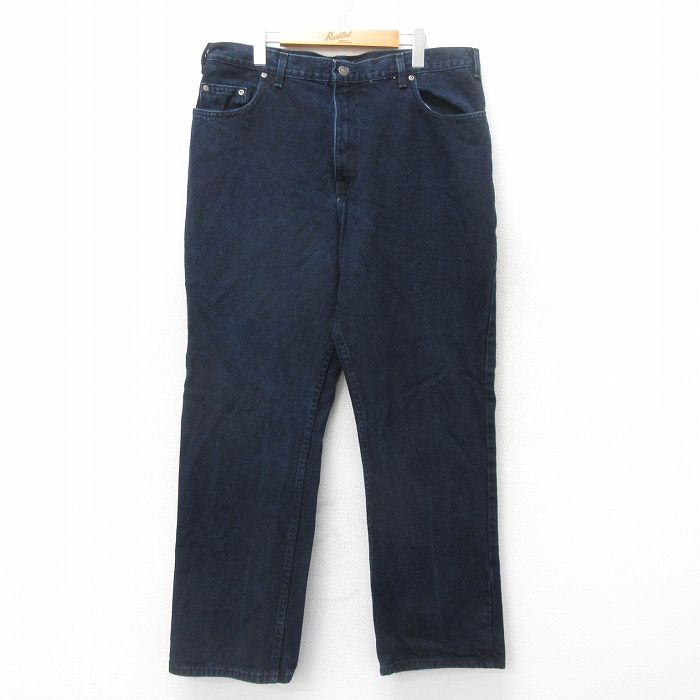 W38★古着 FADED GLORY ジーンズ メンズ 90年代 90s コットン 濃紺 ネイビー デニム 【spe】 25jul24 中古 ボトムス ジーパン Gパン ロング パンツ