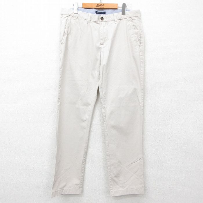 【50%OFF】トミーヒルフィガー ワンポイントロゴ パンツ ベージュ W35 | 古着