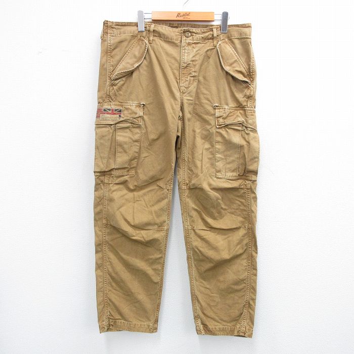 W36★古着 ラルフローレン Ralph Lauren デニムアンドサプライ ブランド カーゴ パンツ メンズ コットン 茶系 ブラウン 25jul30 中古 ボトムス ロング