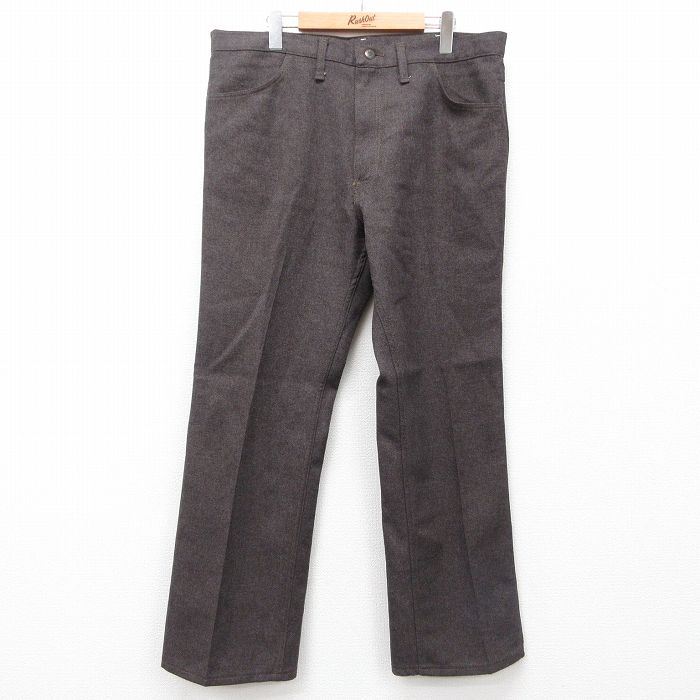 W38★古着 ラングラー Wrangler ランチャー パンツ メンズ 90年代 90s USA製 濃茶系 ブラウン 【spe】 25jul30 中古 ボトムス ロング