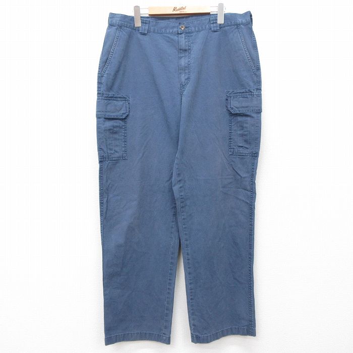W36★古着 エルエルビーン LLBEAN カーゴ パンツ メンズ 00年代 00s コットン 紺 ネイビー 25jul30 中古 ボトムス ロング