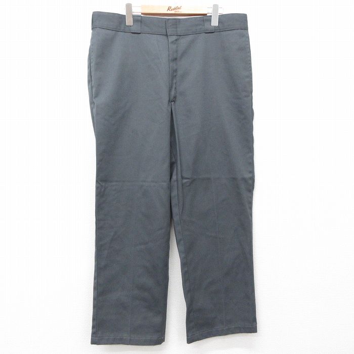 W38★古着 ディッキーズ Dickies ワーク パンツ メンズ グレー 25jul30 中古 ボトムス ロング