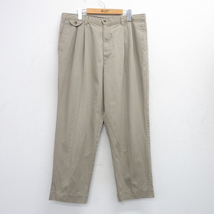 W38★古着 ドッカーズ パンツ メンズ 00年代 00s コットン ベージュ カーキ 25jul30 中古 ボトムス ロング