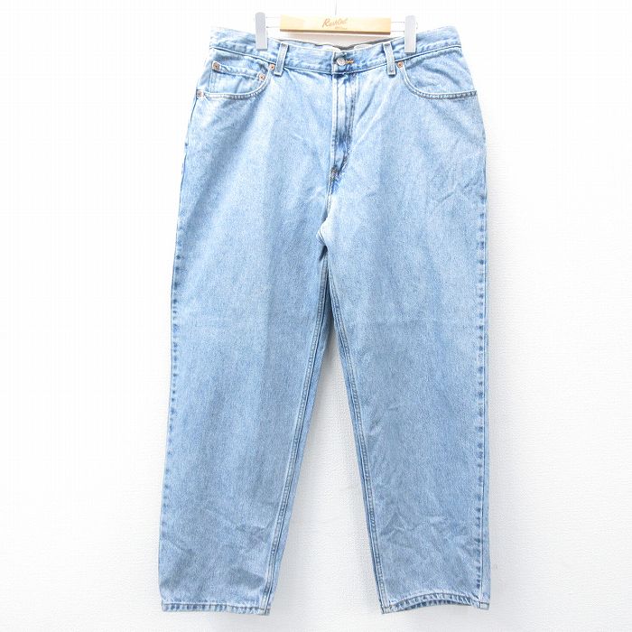 W36★古着 リーバイス Levis 560 ジーンズ メンズ テーパード コットン 紺 ネイビー デニム 25jul31 中古 ボトムス ジーパン Gパン ロング パンツ