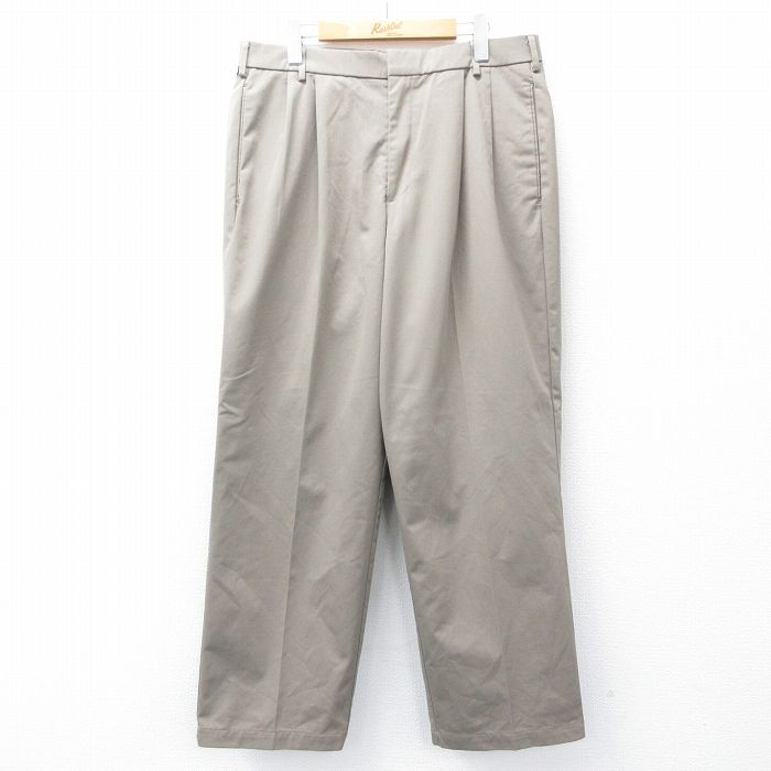 W34★古着 ドッカーズ スラックス パンツ メンズ ベージュ系 カーキ 25jul31 中古 ボトムス ロング