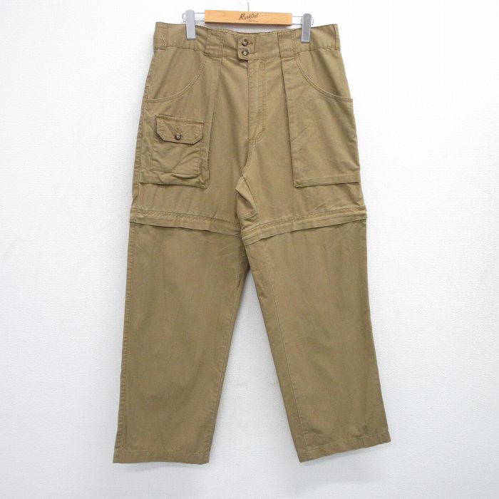 【20%OFF】W34★古着 カベラス ベイカー パンツ メンズ コットン 茶系 ブラウン 25jul31 中古 ボトムス ロング