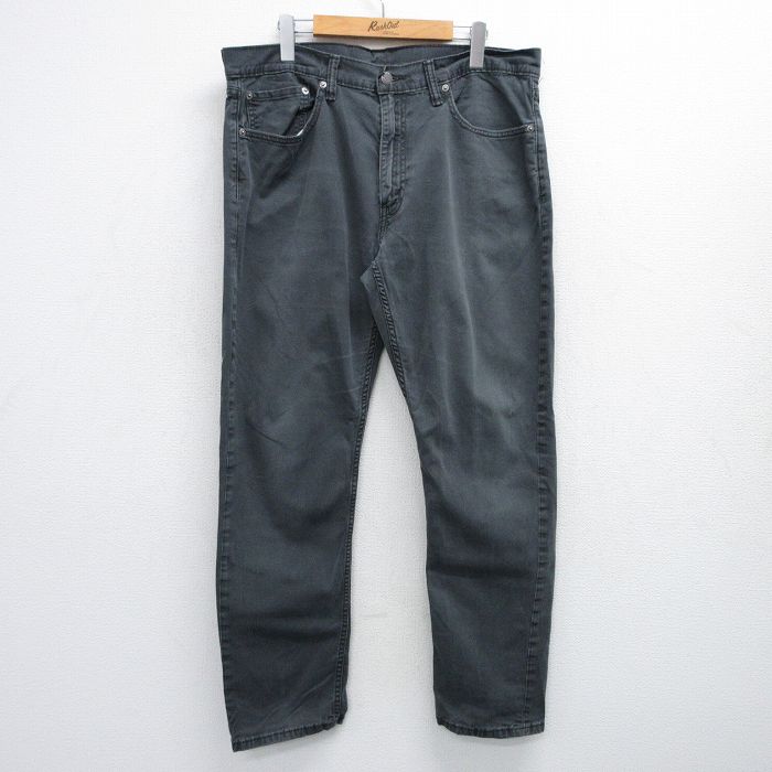 W36★古着 リーバイス Levis 502 ジーンズ メンズ 黒 ブラック デニム 25jul31 中古 ボトムス ジーパン Gパン ロング パンツ