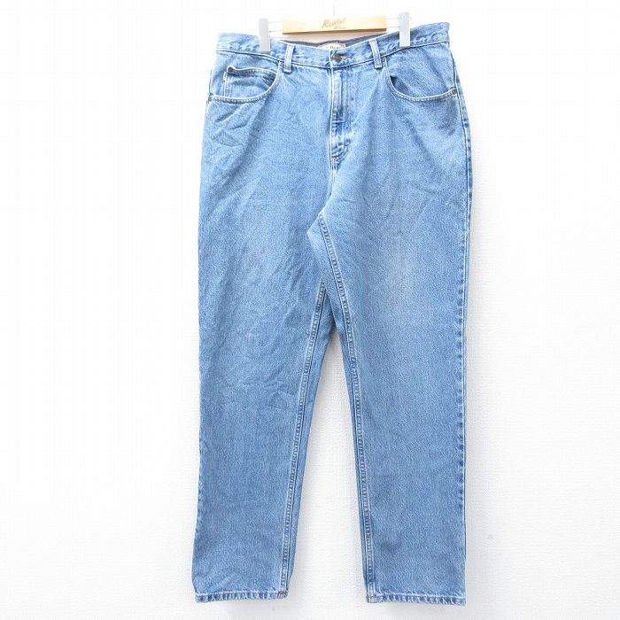 【50%OFF】W36★古着 エルエルビーン LLBEAN ジーンズ メンズ 00年代 00s テーパード コットン 紺 ネイビー デニム 25jul31 中古 ボトムス ジーパン Gパン ロング パンツ