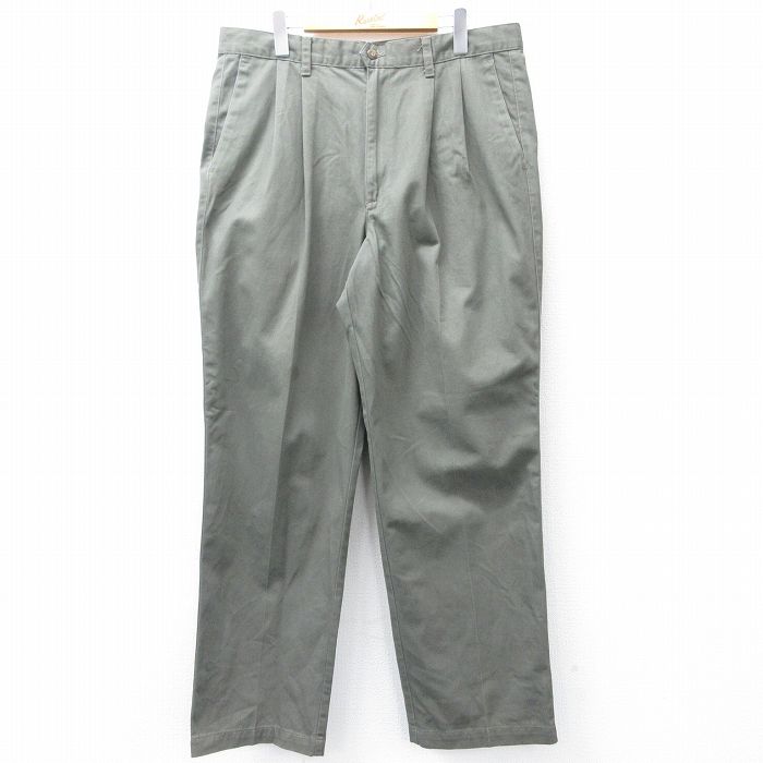 【50%OFF】W36★古着 ドッカーズ パンツ メンズ 00年代 00s コットン 緑系 グリーン 25jul31 中古 ボトムス ロング