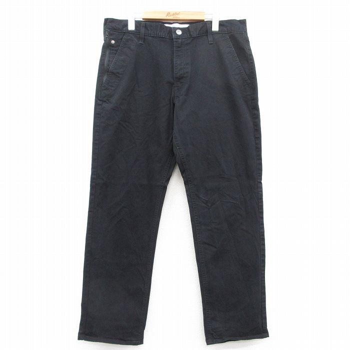 W35★古着 リーバイス Levis パンツ メンズ 黒 ブラック 25aug04 中古 ボトムス ロング