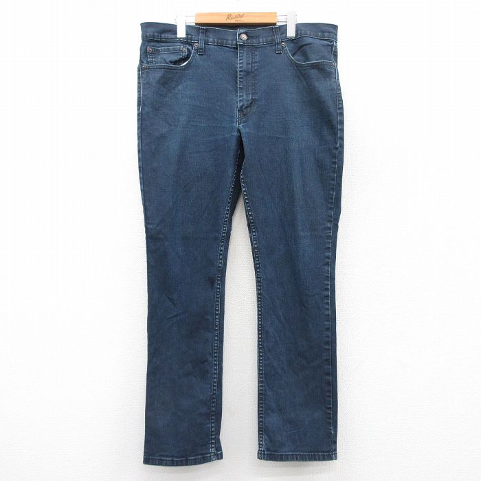 W38★古着 リーバイス Levis 511 ジーンズ メンズ ヒゲ 濃紺 ネイビー デニム 25aug04 中古 ボトムス ジーパン Gパン ロング パンツ