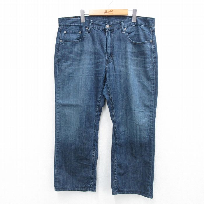 W39★古着 リーバイス Levis 559 ジーンズ メンズ ヒゲ コットン 紺 ネイビー デニム 25aug04 中古 ボトムス ジーパン Gパン ロング パンツ
