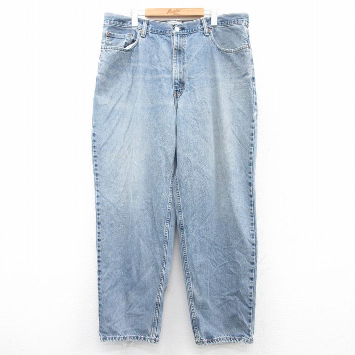 W39★古着 リーバイス Levis 560 ジーンズ メンズ ヒゲ コットン 紺 ネイビー デニム 25aug06 中古 ボトムス ジーパン Gパン ロング パンツ