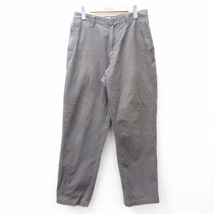 【20%OFF】W32★古着 コロンビア COLUMBIA パンツ メンズ 00年代 00s ダック地 コットン グレー 25aug07 中古 ボトムス ロング