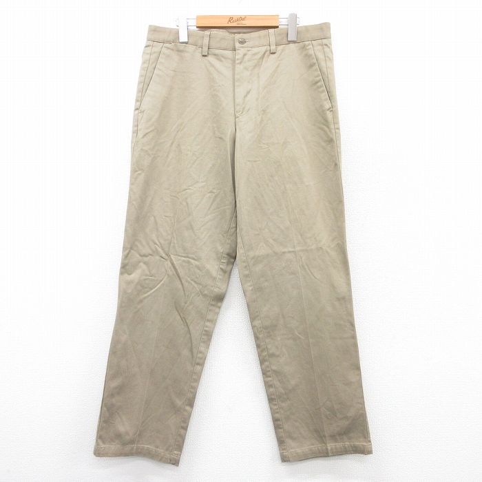 W34★古着 ドッカーズ パンツ メンズ コットン ベージュ カーキ 25aug08 中古 ボトムス ロング