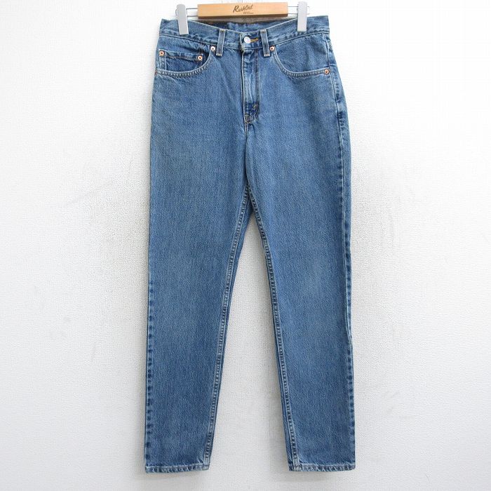 W31★古着 リーバイス Levis 512 ジーンズ メンズ 90年代 90s テーパード コットン USA製 紺 ネイビー デニム 【spe】 25aug13 中古 ボトムス ジーパン Gパン ロング パンツ