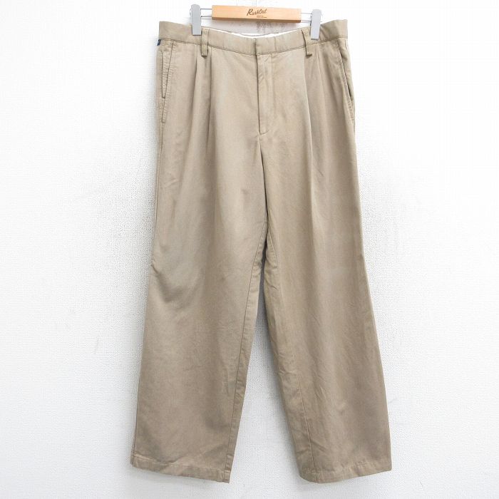 W35★古着 ドッカーズ スラックス パンツ メンズ ベージュ カーキ 25aug13 中古 ボトムス ロング