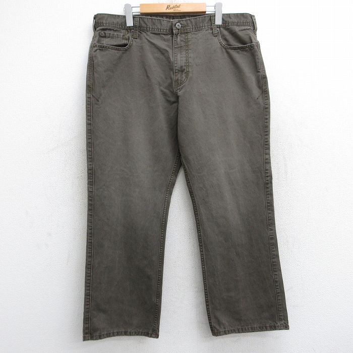 W39★古着 ドッカーズ パンツ メンズ 大きいサイズ コットン 茶 ブラウン 25aug13 中古 ボトムス ロング