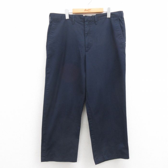 【50%OFF】W37★古着 ワーク パンツ メンズ ノースウエスト航空 紺 ネイビー 25aug13 中古 ボトムス ロング