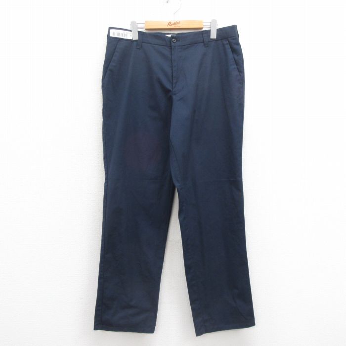 【50%OFF】W36★古着 ワーク パンツ メンズ 紺 ネイビー 25aug13 中古 ボトムス ロング