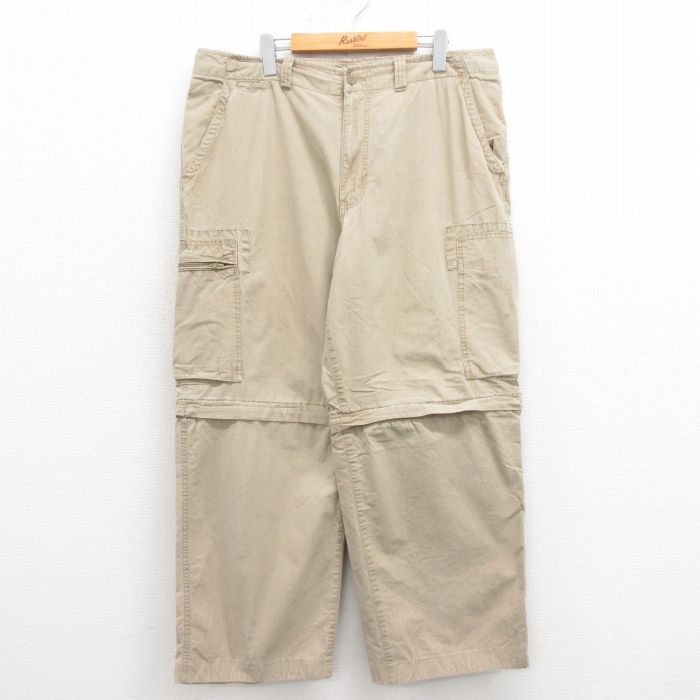【50%OFF】W37★古着 ギャップ GAP パンツ メンズ 00年代 00s コットン ベージュ カーキ 25aug13 中古 ボトムス ロング