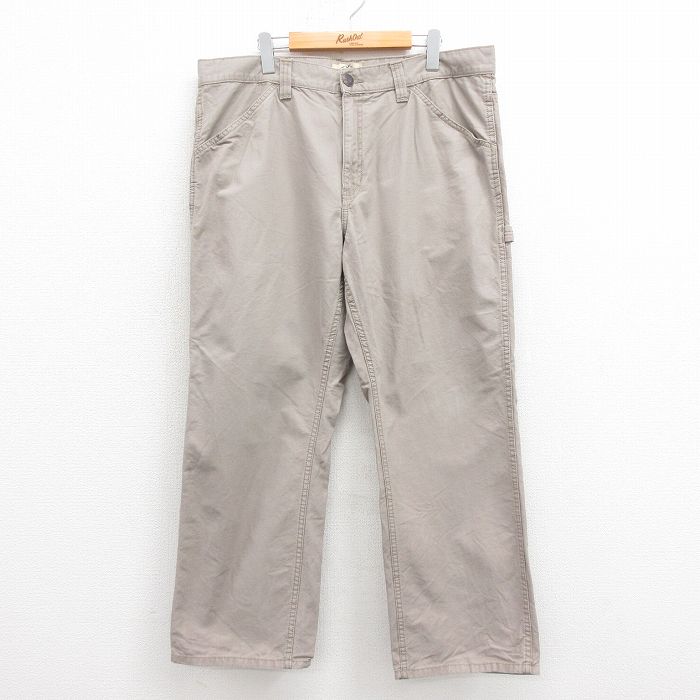 W39★古着 ペインター パンツ メンズ コットン ベージュ カーキ 25aug13 中古 ボトムス ロング