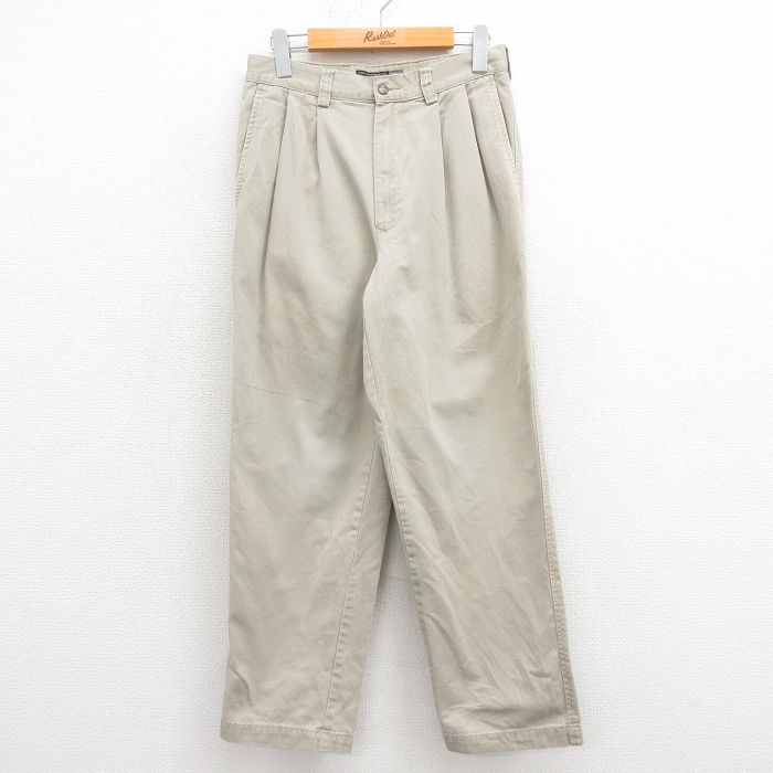 【50%OFF】W30★古着 ギャップ GAP チノ パンツ チノパン メンズ 00年代 00s コットン ベージュ カーキ 25aug18 中古 ボトムス ロング