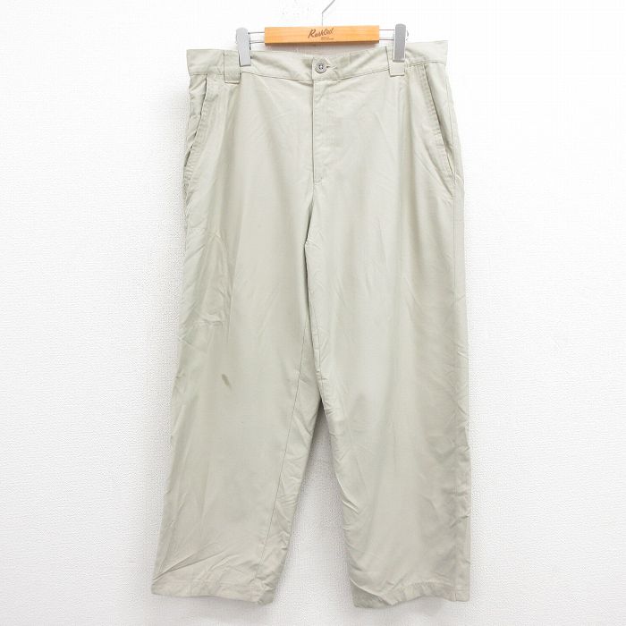 コロンビア 00s パンツ ワンポイントロゴ ベージュ W36 | 古着