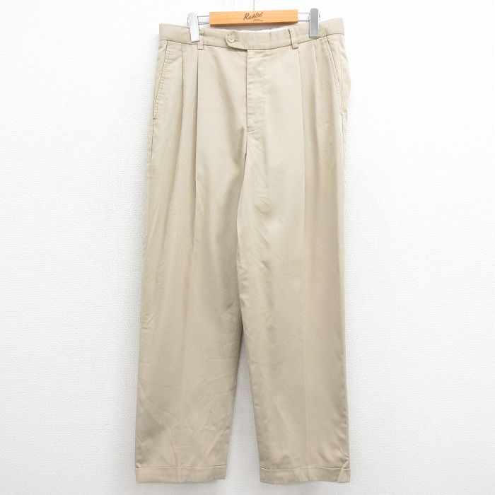 【50%OFF】W33★古着 カークランド パンツ メンズ ベージュ カーキ 25aug18 中古 ボトムス ロング