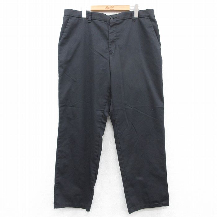 【20%OFF】W37★古着 パンツ メンズ 黒 ブラック 25aug20 中古 ボトムス ロング